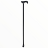 OUTLET - Royal Black Derby Walking Cane With Beechwood Shaft and Silver Collar