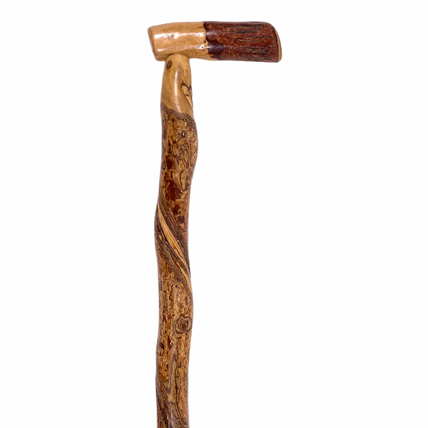 Natural Spiral Vine Twisted Wood Walking Cane - 36.5"