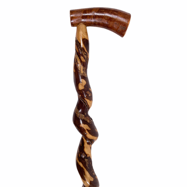 Natural Spiral Vine Twisted Wood Walking Cane - 37"