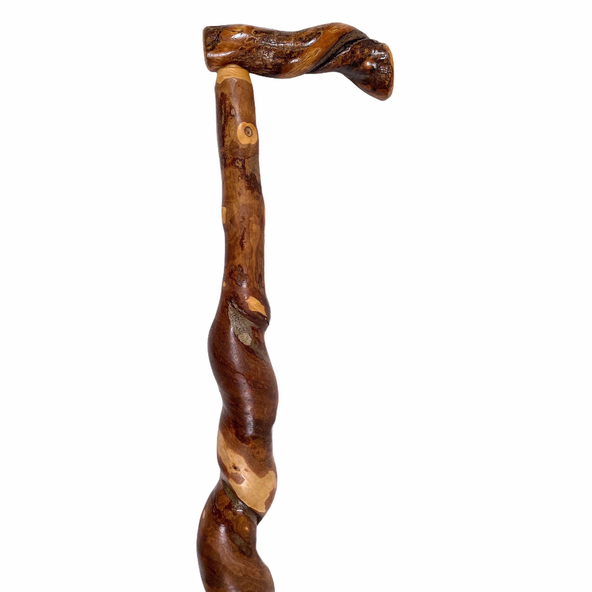 Natural Spiral Vine Twisted Wood Walking Cane - 36