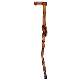 Natural Spiral Vine Twisted Wood Walking Cane - 36"