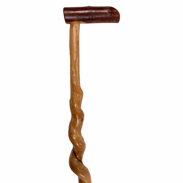 Natural Spiral Vine Twisted Wood Walking Cane - 35.5"