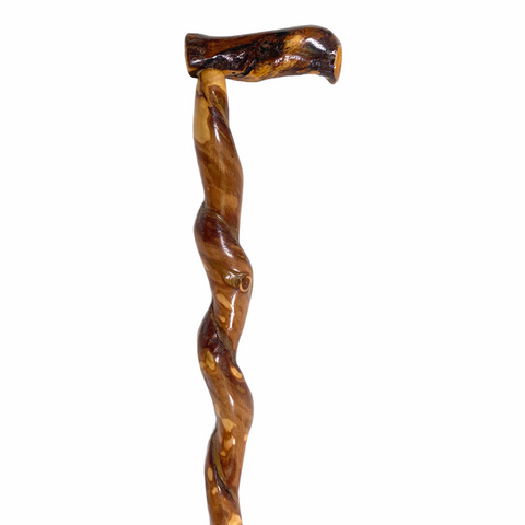 Natural Spiral Vine Twisted Wood Walking Cane - 37.5"