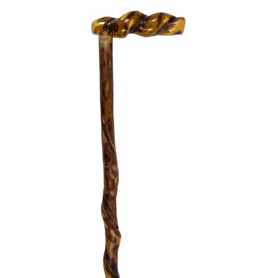 Natural Spiral Vine Twisted Wood Walking Cane - 35.5"