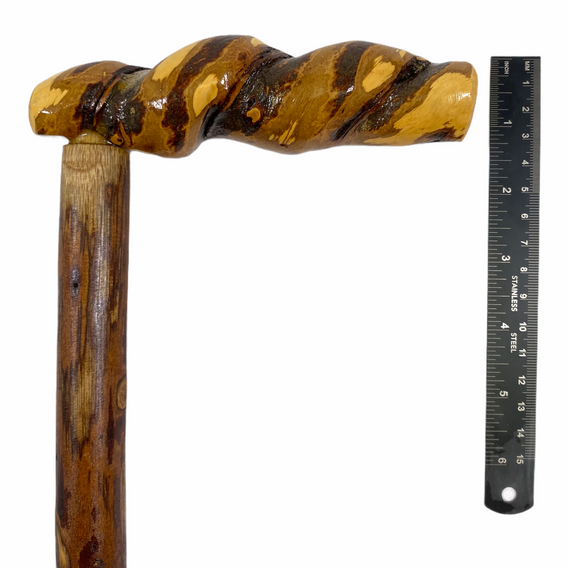 Natural Spiral Vine Twisted Wood Walking Cane - 35.5"