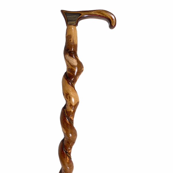 Natural Spiral Vine Twisted Wood Walking Cane - 36"