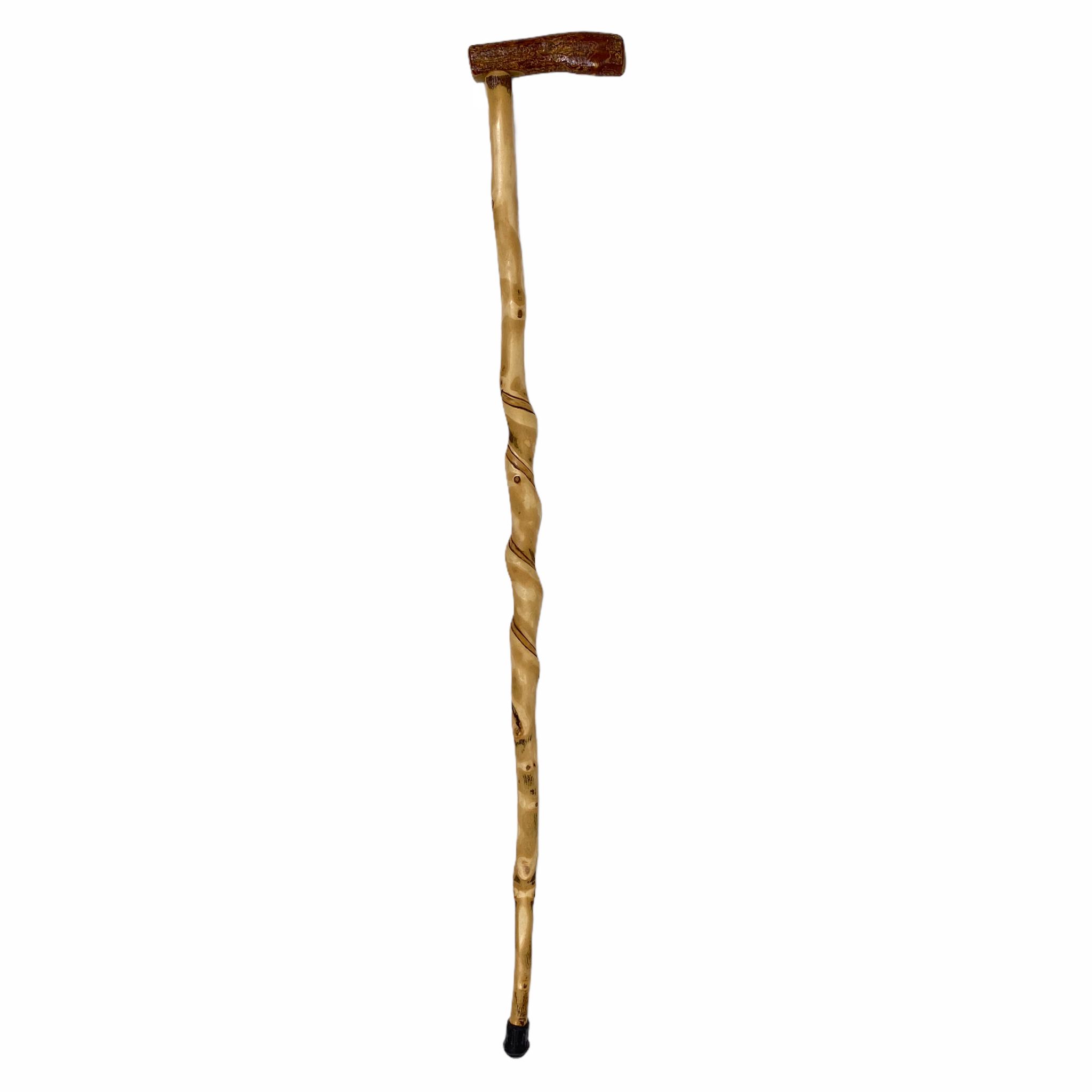 Natural Spiral Vine Twisted Wood Walking Cane - 36"