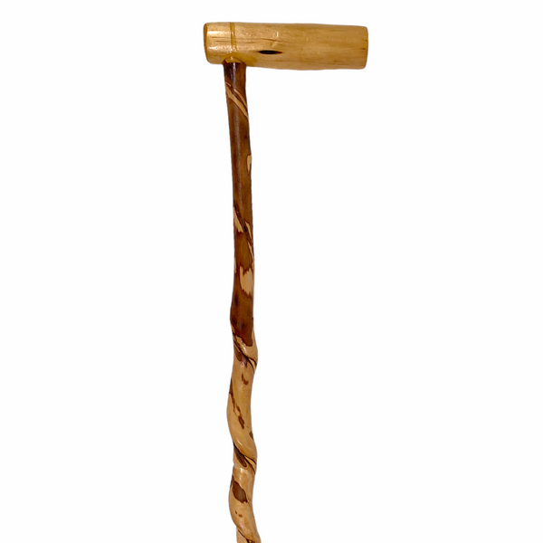 Natural Spiral Vine Twisted Wood Walking Cane - 35"