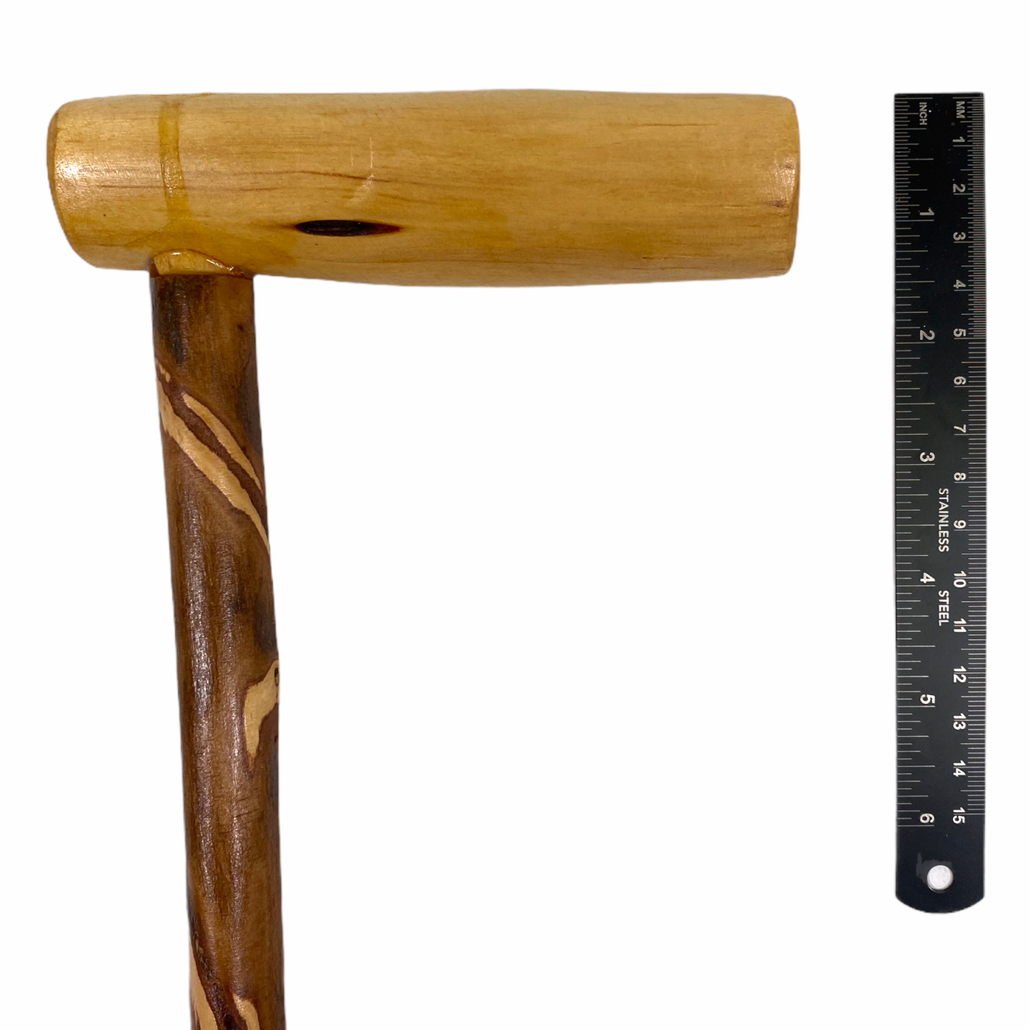 Natural Spiral Vine Twisted Wood Walking Cane - 35"