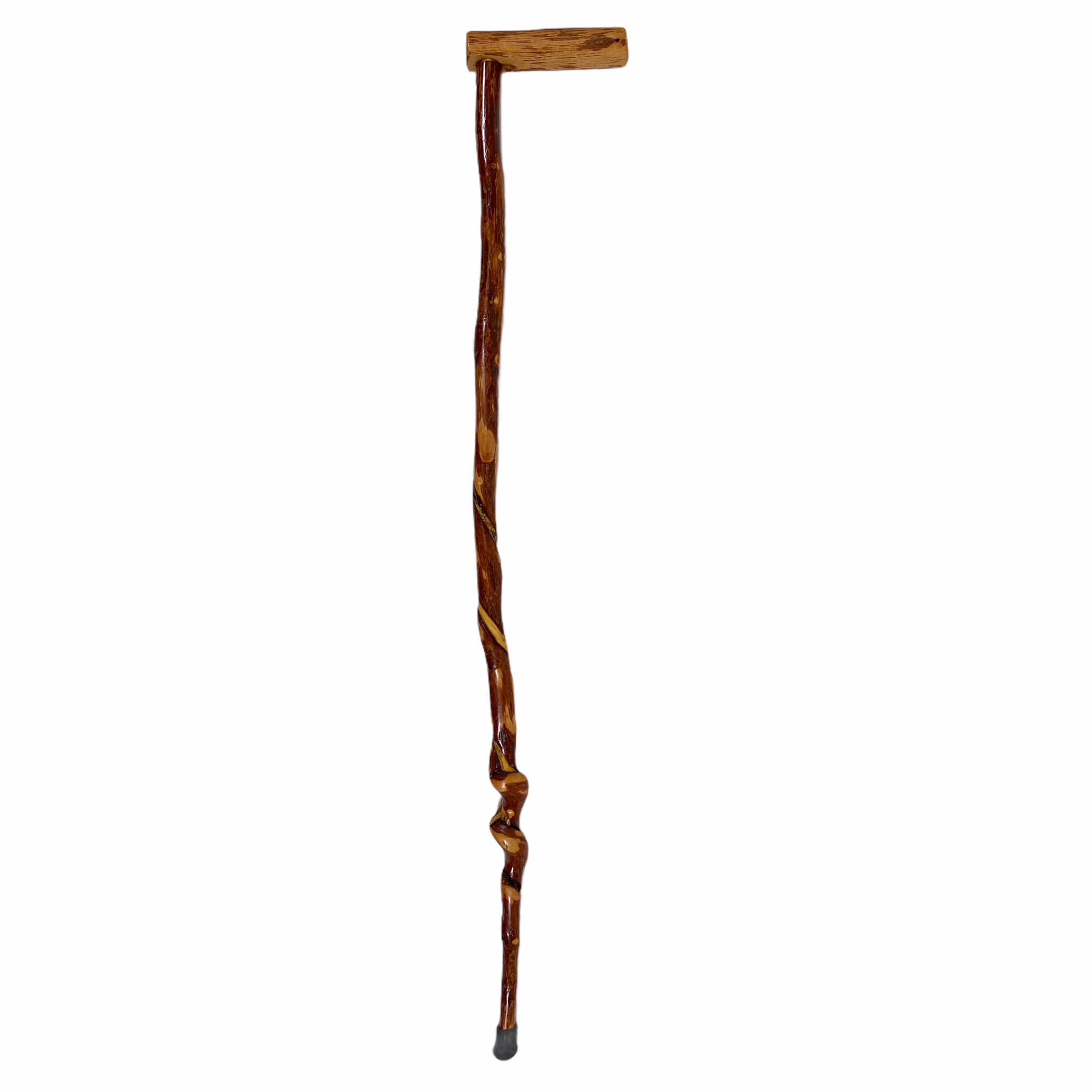 Natural Spiral Vine Twisted Wood Walking Cane - 35"