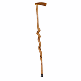 Natural Spiral Vine Twisted Wood Walking Cane - 35"