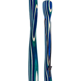 American Woodcrafter Colortone Highlander Blue Hiking Staff with Laminated Birchwood Shaft and Compass