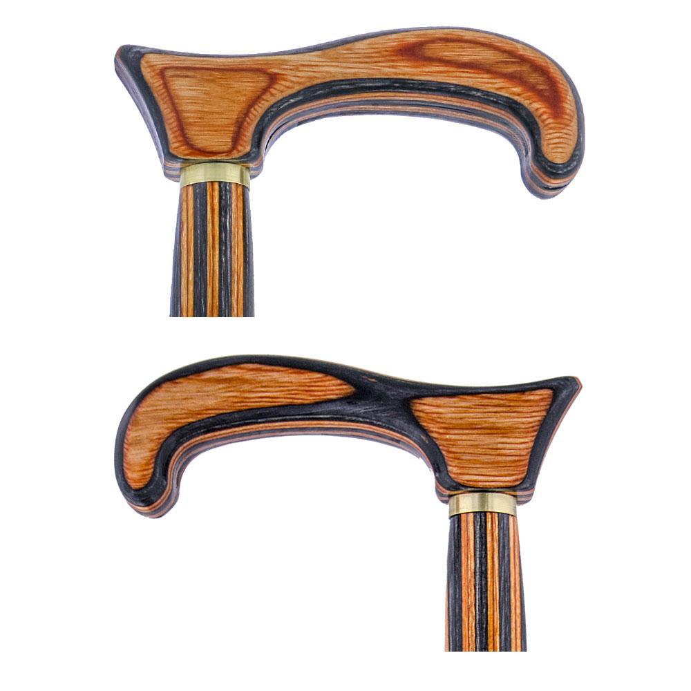 American Woodcrafter Biker Colors Colortone Classic Derby Handle Walking Cane With laminate Birchwood Shaft