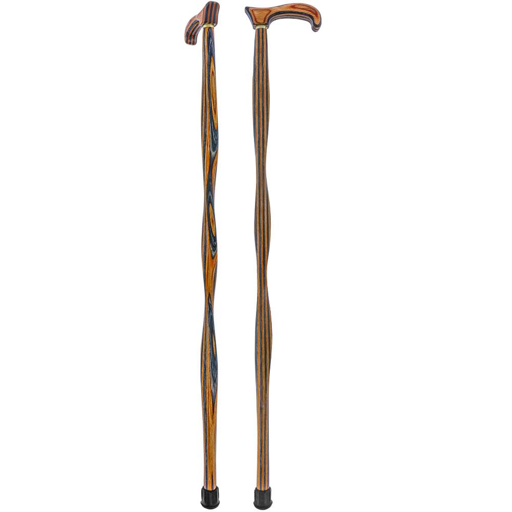 American Woodcrafter Biker Colors Colortone Classic Derby Handle Walking Cane With laminate Birchwood Shaft