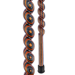 American Woodcrafter Biker Colors Colortone Classic Rope Twist Derby Handle Walking Cane With laminate Birchwood Shaft