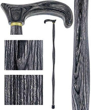 American Woodcrafter Blackwood Colortone Classic Derby Handle Walking Cane with laminate Birchwood Shaft