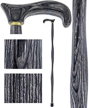 American Woodcrafter Blackwood Colortone Classic Derby Handle Walking Cane with laminate Birchwood Shaft