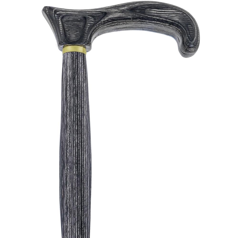 American Woodcrafter Blackwood Colortone Classic Derby Handle Walking Cane with laminate Birchwood Shaft
