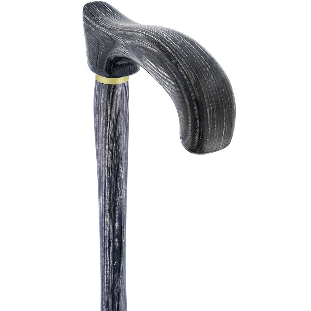 American Woodcrafter Blackwood Colortone Classic Derby Handle Walking Cane with laminate Birchwood Shaft