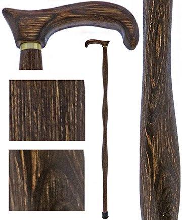 American Woodcrafter Brown Colortone Classic Derby Handle Walking Cane With laminate Birchwood Shaft