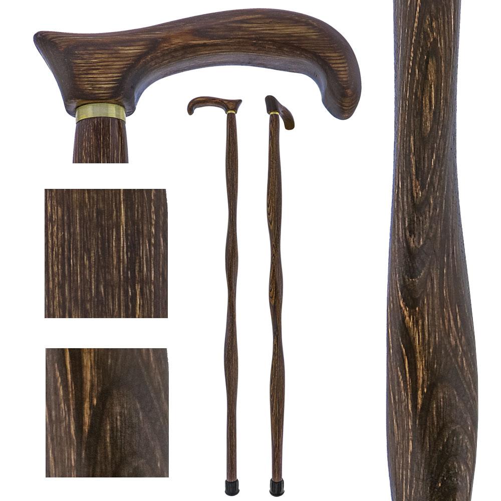 American Woodcrafter Brown Colortone Classic Derby Handle Walking Cane With laminate Birchwood Shaft