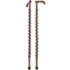 American Woodcrafter Brown Colortone Classic Rope Twist Derby Handle Walking Cane With laminate Birchwood Shaft