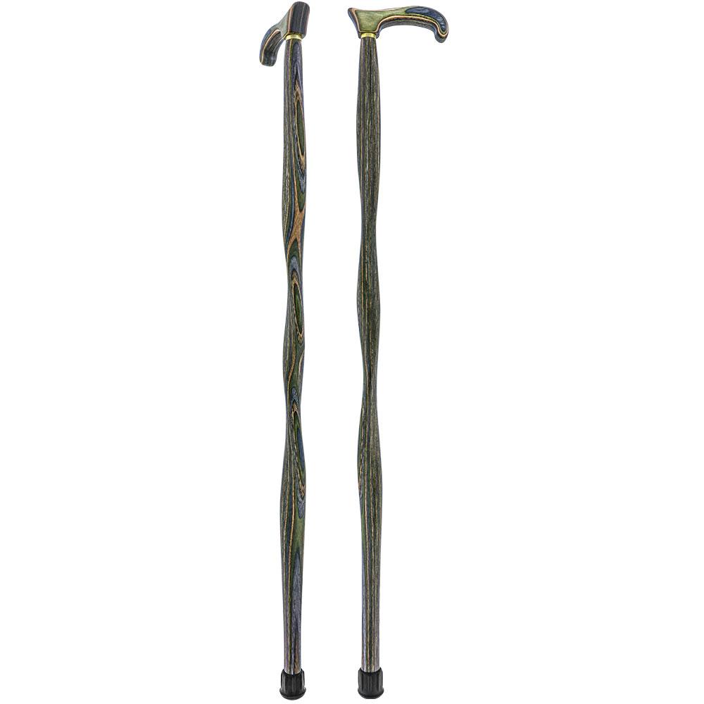 American Woodcrafter Camoflauge Colortone Classic Derby Handle Walking Cane With laminate Birchwood Shaft