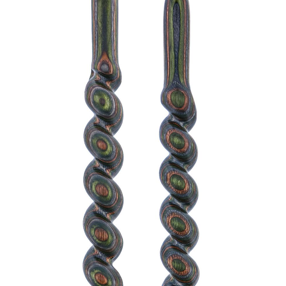 American Woodcrafter Camoflauge Colortone Classic Rope Twist Derby Handle Walking Cane With laminate Birchwood Shaft