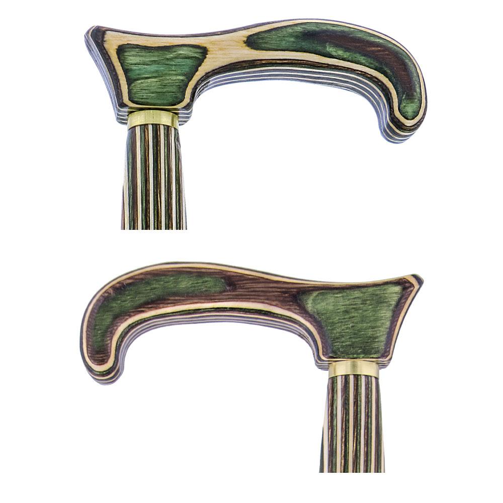 American Woodcrafter Field & Stream Colortone Twist Derby Handle Walking Cane With laminate Birchwood Shaft