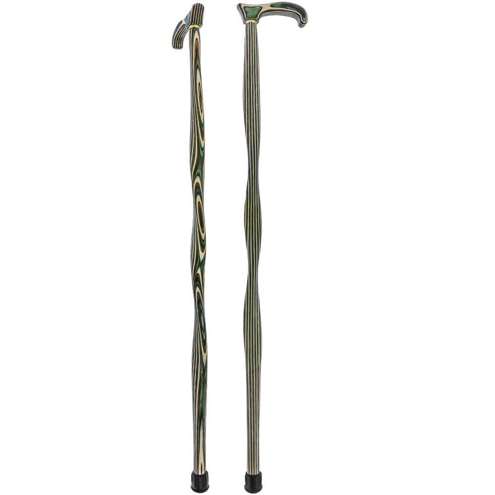 American Woodcrafter Field & Stream Colortone Twist Derby Handle Walking Cane With laminate Birchwood Shaft