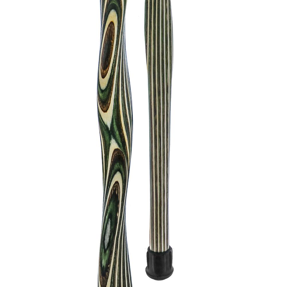 American Woodcrafter Field & Stream Colortone Twist Derby Handle Walking Cane With laminate Birchwood Shaft