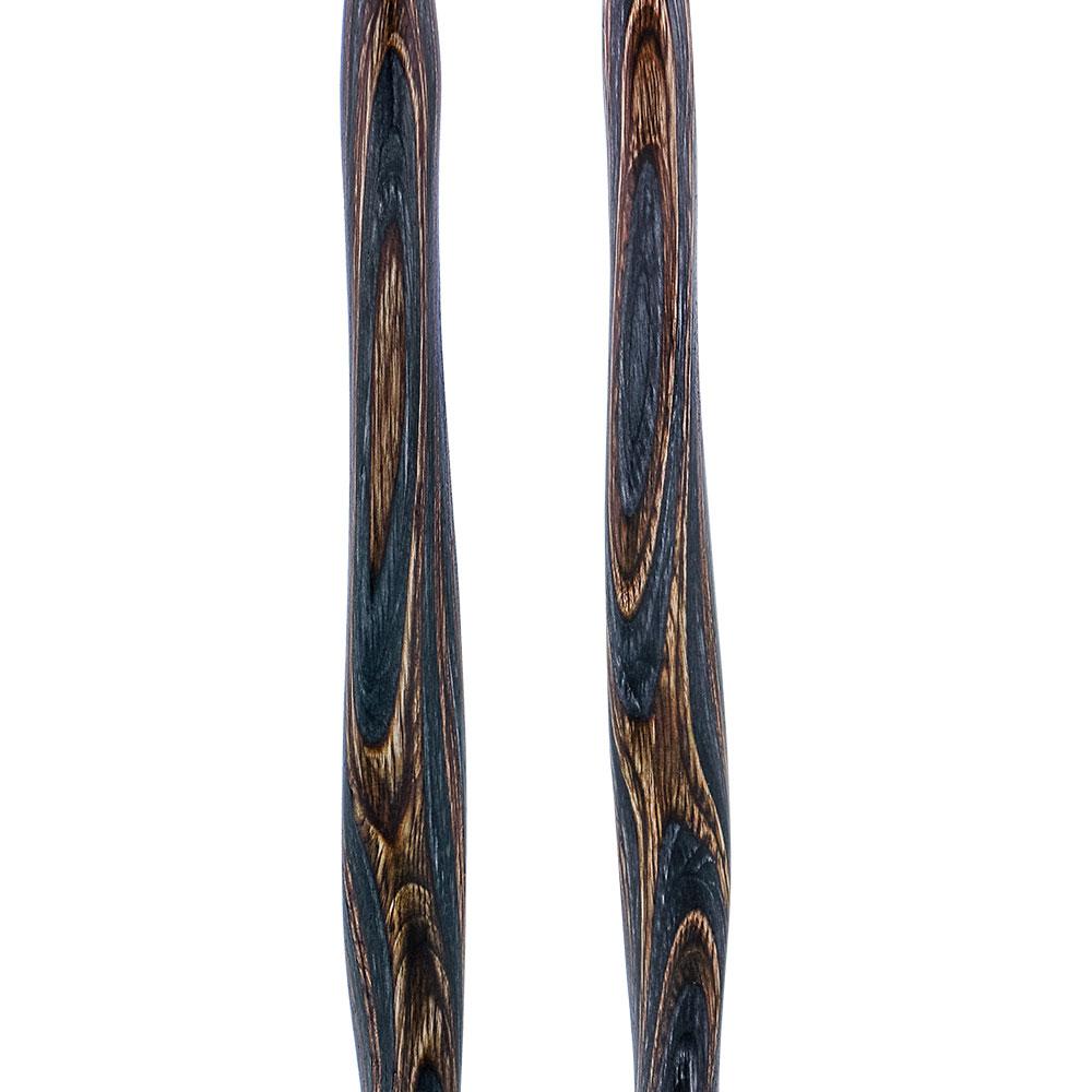 American Woodcrafter Gunstock Black & Brown Colortone Classic Derby Handle Walking Cane With laminate Birchwood Shaft