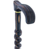 American Woodcrafter Gunstock Black & Brown Colortone Classic Rope Twist Derby Handle Walking Cane w/ laminate Birchwood