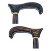 American Woodcrafter Gunstock Black & Brown Colortone Classic Rope Twist Derby Handle Walking Cane w/ laminate Birchwood