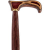 American Woodcrafter Natural Red Colortone Twist Derby Handle Walking Cane With Laminate Birchwood Shaft