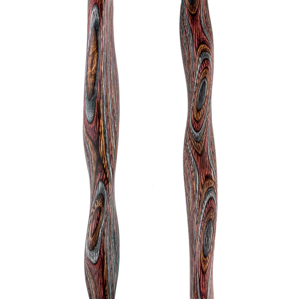 American Woodcrafter Natural Red Colortone Twist Derby Handle Walking Cane With Laminate Birchwood Shaft