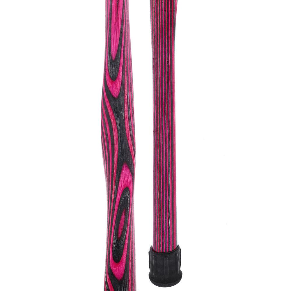 American Woodcrafter Pink and Grey Colortone Classic Derby Handle Walking Cane With laminate Birchwood Shaft