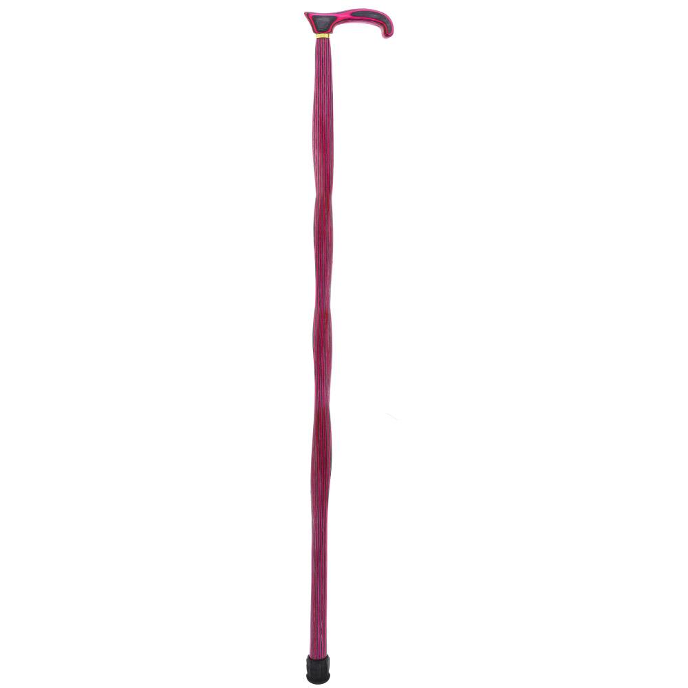 American Woodcrafter Pink and Grey Colortone Classic Derby Handle Walking Cane With laminate Birchwood Shaft