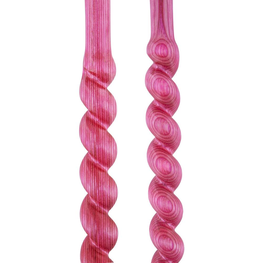 American Woodcrafter Pink Colortone Classic Rope Twist Derby Handle Walking Cane With laminate Birchwood Shaft