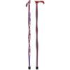 American Woodcrafter Red, White & Blue Colortone Twist Derby Handle Walking Cane With laminate Birchwood Shaft
