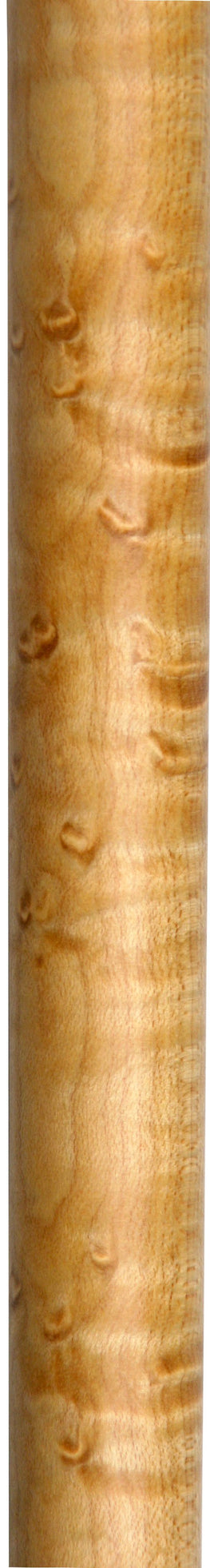 an American Woodcrafter Birdseye Maple Derby Walking Cane With Maple Wood Shaft