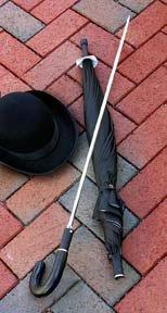 Atlanta Cutlery Rapier Umbrella Sword Tourist Handle Walking Cane With Black Umbrella Shaft