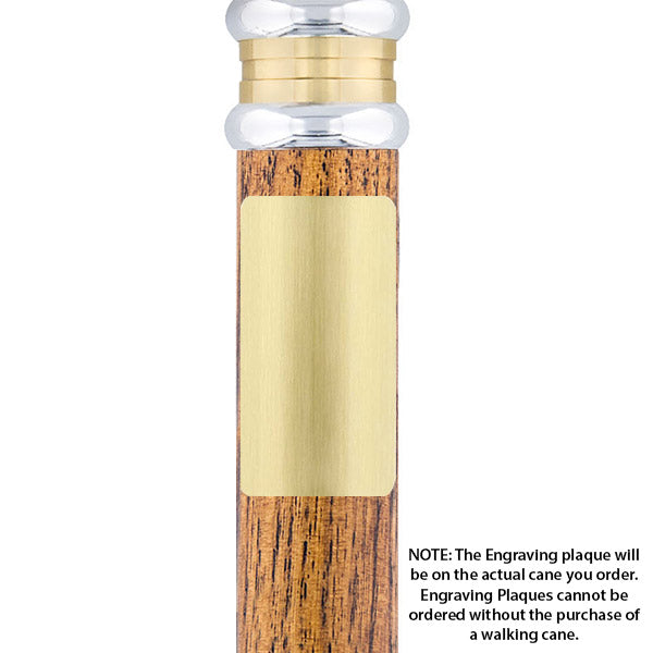 Custom Cane Engraving - Rectangle Brass