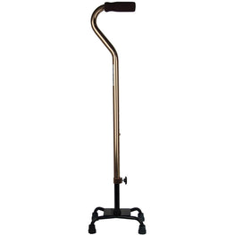 Briggs Healthcare Metallic Quad Canes, Offset Foam Handle Walking Canes with Black, Chrome Plated or Bronze Adjustable