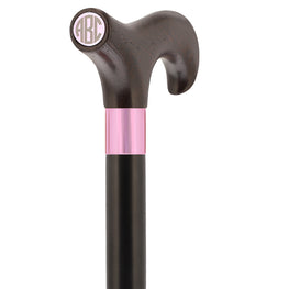 Color Option Wooden Derby Handle Walking Cane with Personalized Engraving Option