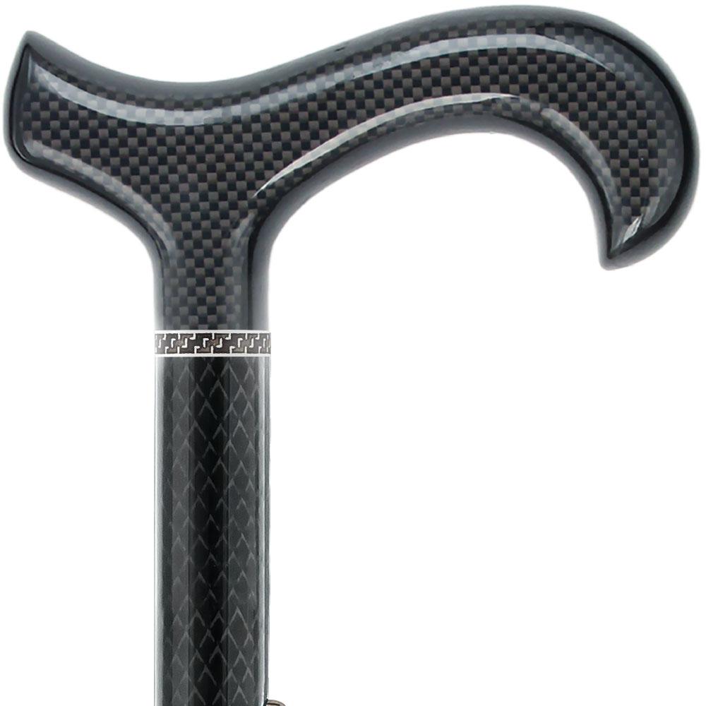 House Flame Derby Walking Cane with Folding Carbon Fiber Shaft