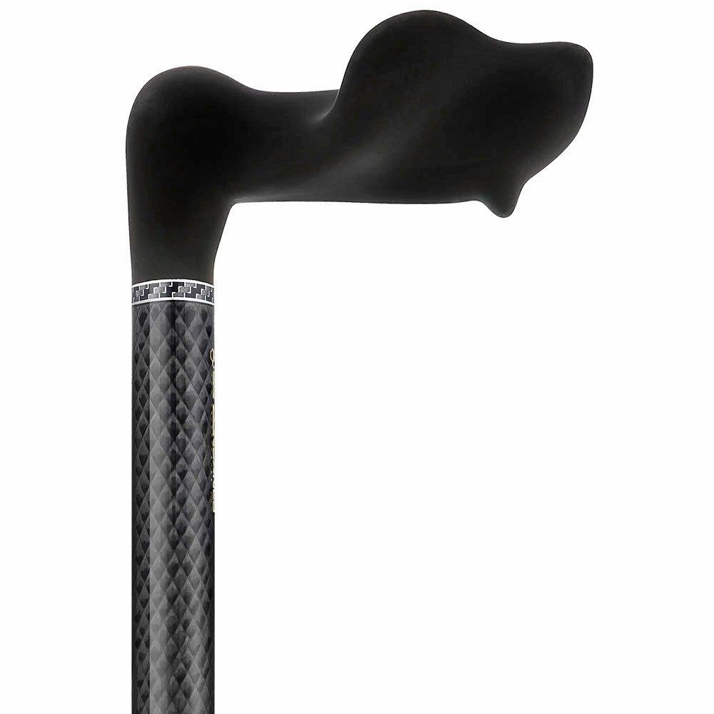 Carbon Canes Black Triple Wound Palm Grip Adjustable Carbon Fiber Walking Cane
