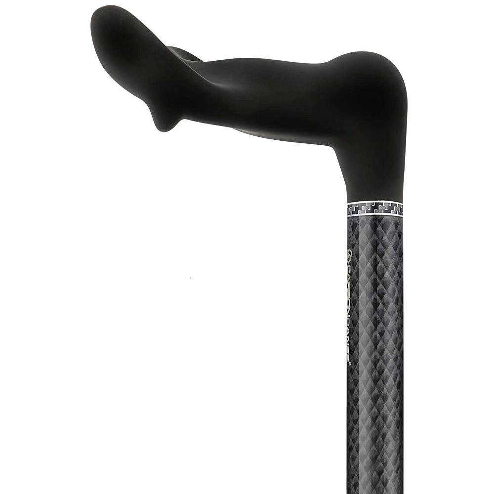 Carbon Canes Black Triple Wound Palm Grip Adjustable Carbon Fiber Walking Cane