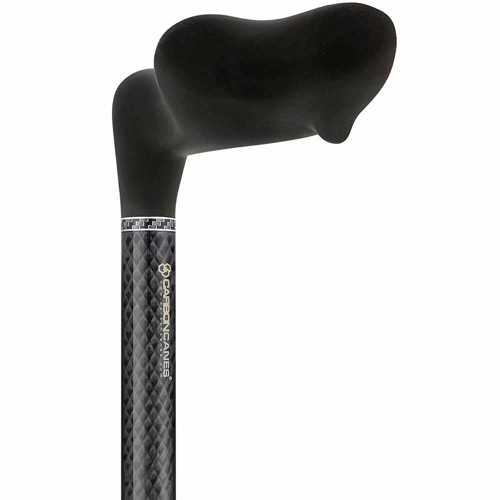 Carbon Canes Black Triple Wound Palm Grip Adjustable Carbon Fiber Walking Cane