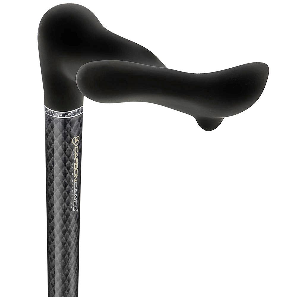 Carbon Canes Black Triple Wound Palm Grip Adjustable Carbon Fiber Walking Cane